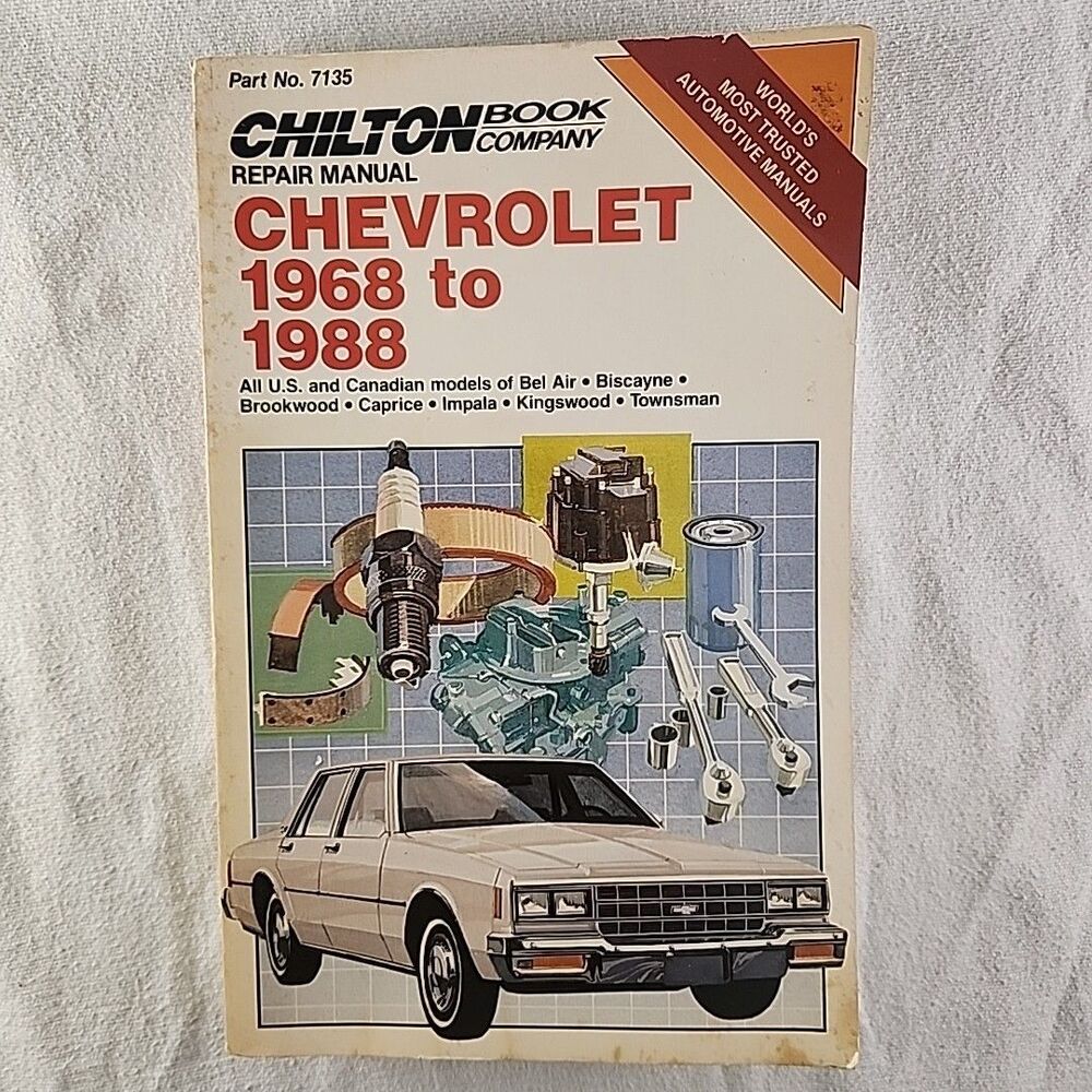 Book Chilton 1968-1983 Chevrolet Repair Manual Impala Bel Air Caprice Biscayne